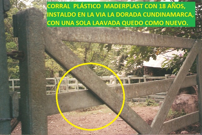 Prueba de duración atreves del tiempo 20 resistencia al tiempo duración fuerte a uso madera plástica maderplast no pudre nunca oxida jamás se raja fácil mantenimiento nulo sin inmunizantes corrales de negocios manejo ganado en corral redondo o picadero corraleja sistema estabulado en encierros de estabulación tecnificados Corrales plásticos Maderplast los más fuertes, no es pudren, apriscos de estabulación tecnificados, no se oxidan, no se rompen, no maltratan el ganado, corrales e instalaciones para ganadería tecnificadas, estabulación de ganados en corralejas ecológicas, las nuevas tecnologías de los nuevos materiales, para las faenas ganaderas, ganadería intensiva, ganaderías extensivas con infraestructuras para faenado de ganado, implementos agrícolas, elementos para la recolección transporte movilización del sector agropecuario, carros carrozas recolectores de cosechas carretas contrapuerta compuerta llavero de paso de ganado quiebra patas sistema estabulado en corrales de estabulación tecnificados